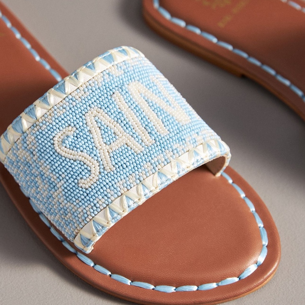 NEW St Tropez Beaded Slides - Picture 2 of 6